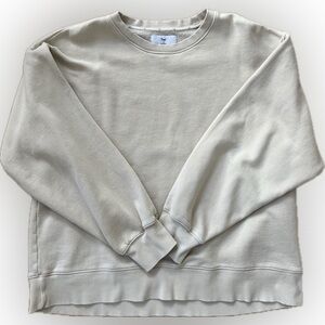 Aritzia TNA Light Cream Crewneck Sweater